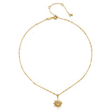 16" Moonstone Sunburst Necklace