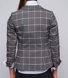 Smythe One-Button Windowpane Blazer