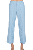 ATM Superfine Twill Stripe Boyfriend Pants in Summer Sky - White