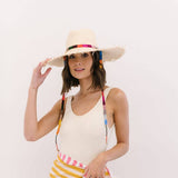 Sunshine Tienda Rosita Palm Fringe Hat