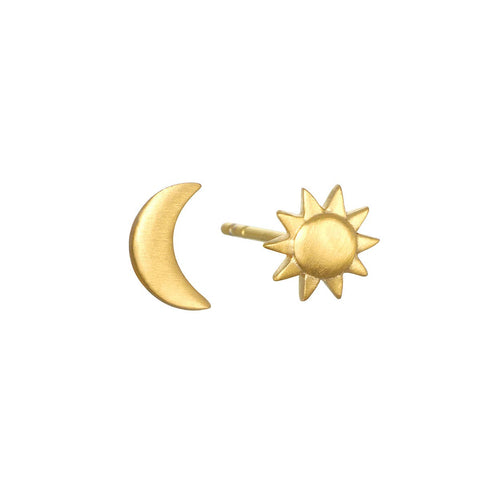 Sun & Moon Stud Earring