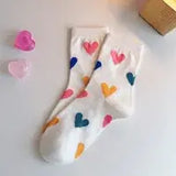 Women's Cozy Colorblock Heart Socks