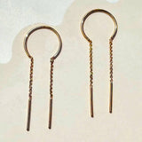Threader Drop Bar Earrings