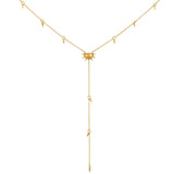 16" Citrine Sun Lariat Necklace