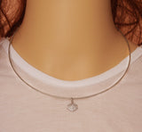 Gold Silver Choker Necklace, Sku#B230