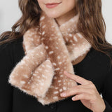 Animal Pattern Faux Pull-Through Scarf