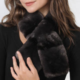 Animal Pattern Faux Pull-Through Scarf