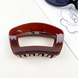 Square jelly color hollow hair clips