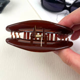 Square jelly color hollow hair clips