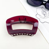 Square jelly color hollow hair clips
