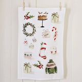 Classic christmas cotton tea towel