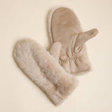 Women's Ultra-Soft Faux Fur Suede Mitten Gloves