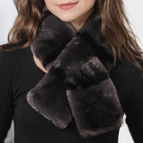 Animal Pattern Faux Pull-Through Scarf