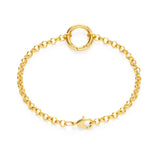 Rolo Chain with Charm Holder Clasp Bracelet