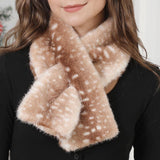 Animal Pattern Faux Pull-Through Scarf