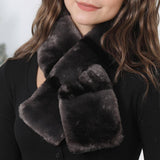 Animal Pattern Faux Pull-Through Scarf