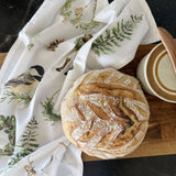 Evergreen christmas cotton flour sack tea towel