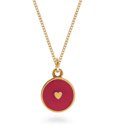 Mini Enamel Heart Necklace
