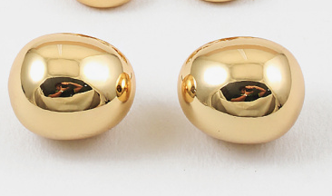 Chunky Nugget Gold Earring