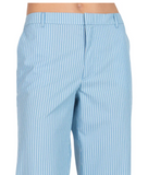 ATM Superfine Twill Stripe Boyfriend Pants in Summer Sky - White