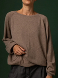 Stone Cashmere Crew Neck Sweater