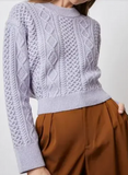 Rails Amy Cable Knit Sweater in Lavender