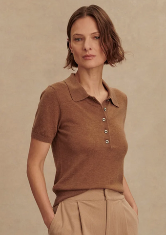 Varley Toni Fine Knit Polo