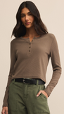 Z Supply Ferris Cropped Henley Top