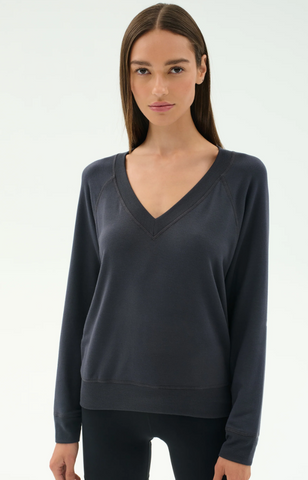 Splits59 Bennie Fleece V Neck Sweatshirt