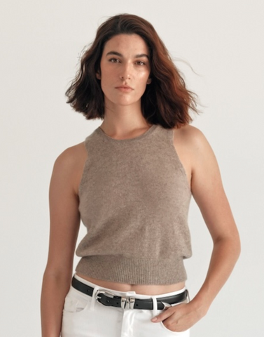 W. Cashmere Areo Crewneck Tank