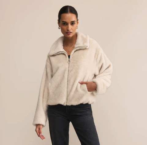 Z Supply Amethyst Faux Fur Jacket