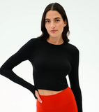 Splits59 Louise Rib Long Sleeve Crop