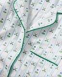 Petite Plume Woven Twill Classic Pajama Set