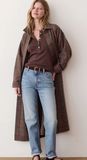 Marine Layer Hayes Houndstooth Trench Coat