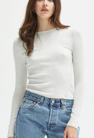 Asher Hannah Ribbed Longsleeve Tee