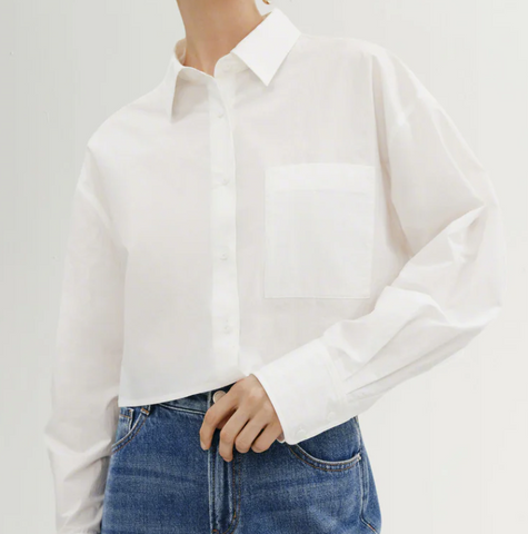 MM Cropped White Shirt