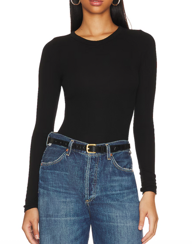 Enza Costa Long Sleeve Silk Knit Crew