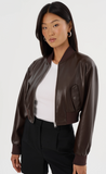LaMarque Evelin Faux Leather Cropped Bomber