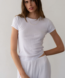 Donni Pointelle Baby Tee
