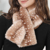 Animal Pattern Faux Pull-Through Scarf