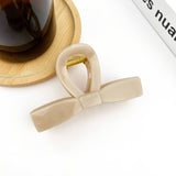 Sweet Bow Claw Clip, Classic Solid Color Hair Clip