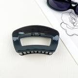 Square jelly color hollow hair clips
