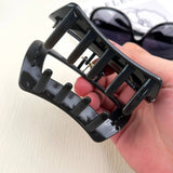 Square jelly color hollow hair clips