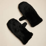 Women's Ultra-Soft Faux Fur Suede Mitten Gloves