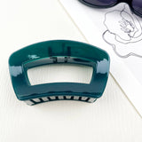 Square jelly color hollow hair clips
