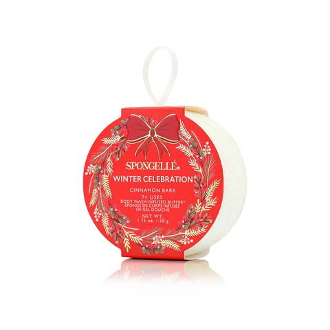 Spongelle Cinnamon Bark Holiday Wreath Buffer