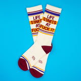 Life Starts At Fuck It Gym Crew Socks