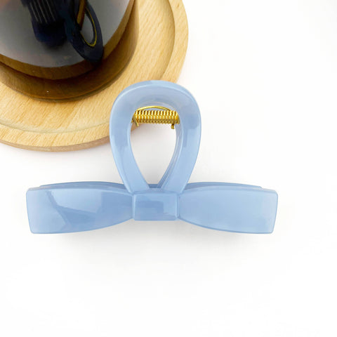 Sweet Bow Claw Clip, Classic Solid Color Hair Clip