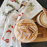 Classic christmas cotton tea towel