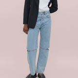 Still Here Cowgirl Jean - pale pink background